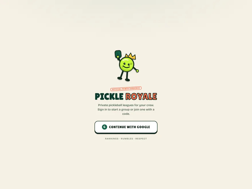 Pickle Royale, live project